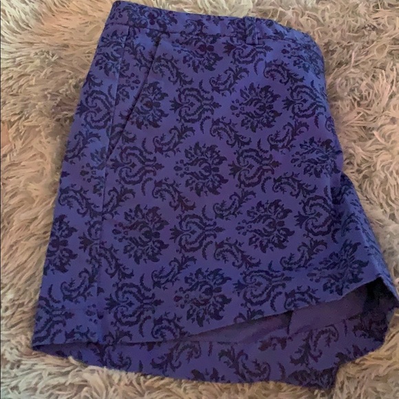 Blue Damask Pattern Cynthia Rowley Shorts - Picture 4 of 4